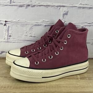 Converse Chuck Taylor All Star Lift Hi Platform Purple Suede Women's 6.5 Shoes